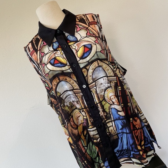 BlackMilk Cathedral Stained Glass Work It Shirt - Picture 2 of 2